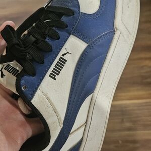 Puma Kids Blue and White Sneakers